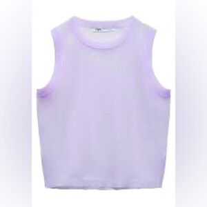 Zara sheer lava der top size s new without tags